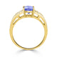 1.2ct Oval Tanzanite Ring with 0.32 cttw Diamond