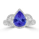 2.25ct Pear Tanzanite Ring with 0.35 cttw Diamond