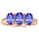 2.28ct Oval Tanzanite Ring with 0.09 cttw Diamond