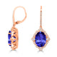 12.5ct Oval Tanzanite Halo Earring with 1.01 cttw Diamond