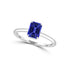 TMR121211 - Kamilah - Emerald Cut Tanzanite and Diamond Ring