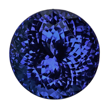 24.10ct Round Certified AAAA Tanzanite Gemstone 17.10x17.10mm