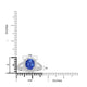 1.72ct AAAA Cushion Tanzanite Ring With 0.55 cttw Diamond in 14K White Gold