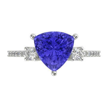 RTRB1007-Daria -Trillion Tanzanite Ring