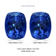 9.6cttw AAAA Matched Pair Cushion Certified Tanzanite Gemstone 8.50x7.00mm