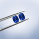 9.6cttw AAAA Matched Pair Cushion Certified Tanzanite Gemstone 8.50x7.00mm