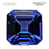 7.66ct Emerald Cut Certified AAAA Tanzanite Gemstone 11.35x11.35mm