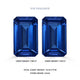14.18cttw AAAA Matched Pair Emerald Cut Certified Tanzanite Gemstone 12.00x7.50mm