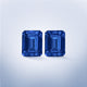 11.98cttw AAAA Matched Pair Emerald Cut Certified Tanzanite Gemstone 9x7mm