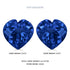 6.4cttw AAAA Matched Pair Heart Certified Tanzanite Gemstone 8.00x8.00mm
