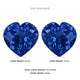 6.4cttw AAAA Matched Pair Heart Certified Tanzanite Gemstone 8.00x8.00mm