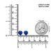 6.4cttw AAAA Matched Pair Heart Certified Tanzanite Gemstone 8.00x8.00mm