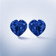 6.4cttw AAAA Matched Pair Heart Certified Tanzanite Gemstone 8.00x8.00mm