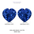 3.20cttw AAAA Matched Pair Heart Certified Tanzanite Gemstone 8.00x8.00mm