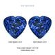 7.6cttw AAAA Matched Pair Heart Certified Tanzanite Gemstone 7.80mm
