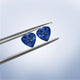 7.6cttw AAAA Matched Pair Heart Certified Tanzanite Gemstone 7.80mm