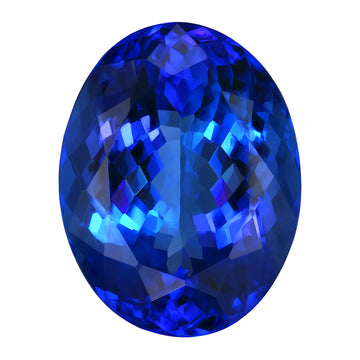 8.98ct AAAA Oval Tanzanite Gemstone 14.82x11.38mm
