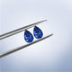 11.76cttw AAAA Matched Pair Pear Shape Certified Tanzanite Gemstone 12.00x8.00mm
