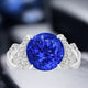 5.53ct Round Certified AAAA Tanzanite Gemstone 11.02mm