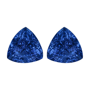 18.66cttw AAAA Matched Pair Trillion Certified Tanzanite Gemstone 10.50x10.50mm
