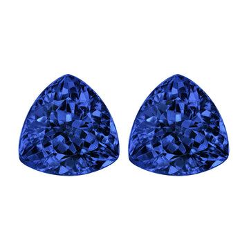 17.16cttw AAAA Matched Pair Trillion Certified Tanzanite Gemstone 10.20mm
