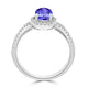 0.98ct Oval Tanzanite Ring with 0.27 cttw Diamond