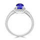 0.98ct Oval Tanzanite Ring with 0.27 cttw Diamond