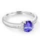 0.76ct Oval Tanzanite Ring with 0.14 cttw Diamond