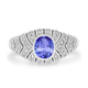 0.6ct Oval Tanzanite Ring with 0.4 cttw Diamond