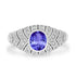 0.6ct Oval Tanzanite Ring with 0.4 cttw Diamond