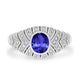 0.6ct Oval Tanzanite Ring with 0.4 cttw Diamond