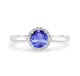 0.7ct Round Tanzanite Ring with 0.09 cttw Diamond