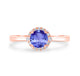 0.7ct Round Tanzanite Ring with 0.09 cttw Diamond