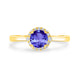 0.7ct Round Tanzanite Ring with 0.09 cttw Diamond