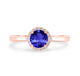 0.7ct Round Tanzanite Ring with 0.09 cttw Diamond