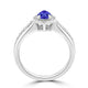 0.65ct Pear Tanzanite Ring with 0.29 cttw Diamond