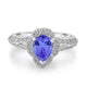 1.15ct Pear Tanzanite Ring with 0.43 cttw Diamond