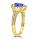 1.15ct Pear Tanzanite Ring with 0.43 cttw Diamond