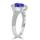 1.15ct Pear Tanzanite Ring with 0.43 cttw Diamond