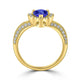 1.15ct Pear Tanzanite Ring with 0.43 cttw Diamond