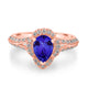 1.15ct Pear Tanzanite Ring with 0.43 cttw Diamond