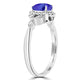 0.65ct Pear Tanzanite Ring with 0.23 cttw Diamond