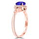 0.65ct Pear Tanzanite Ring with 0.23 cttw Diamond