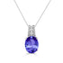 2.85ct Oval Tanzanite Pendant with 0.12 cttw Diamond