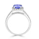 1.4ct Round Tanzanite Ring with 0.41 cttw Diamond