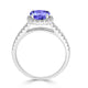 1.4ct Round Tanzanite Ring with 0.41 cttw Diamond