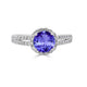 1.4ct Round Tanzanite Ring with 0.41 cttw Diamond