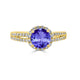 1.4ct Round Tanzanite Ring with 0.41 cttw Diamond