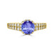 1.4ct Round Tanzanite Ring with 0.58 cttw Diamond