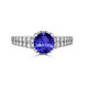 1.4ct Round Tanzanite Ring with 0.58 cttw Diamond